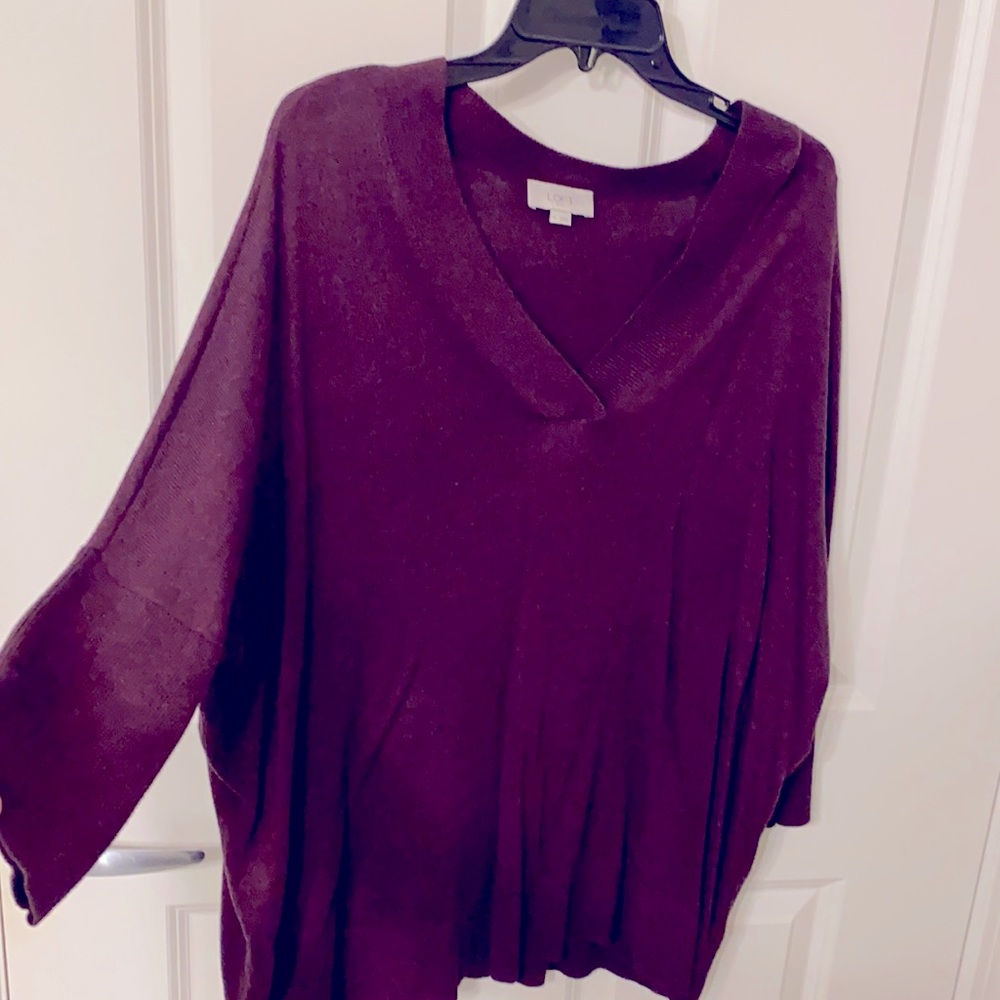 Oversized LOFT Poncho Tunic Sweater